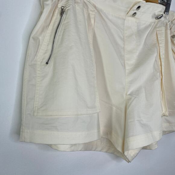 CALIA Unbleached Cream Woven Paperbag Shorts High-Rise Womens Size XL - Picture 5 of 9